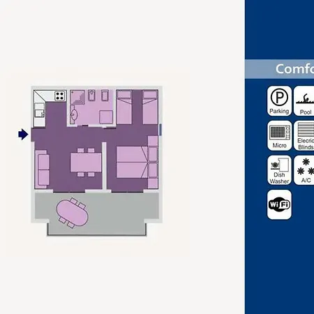 Residenz Regina Zweizimmer-wohnung Lounge Fuer 6 Personen Apartment